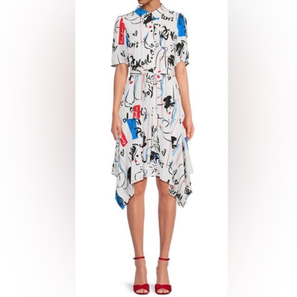 Karl Lagerfeld Dresses & Skirts - NWT Karl Lagerfeld Paris Abstract Shirt Dress, Size 18W